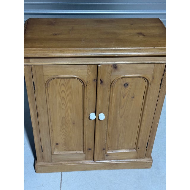 Late 19th Century Antique Pine Two Door Cupboard From England For Sale - Image 5 of 18