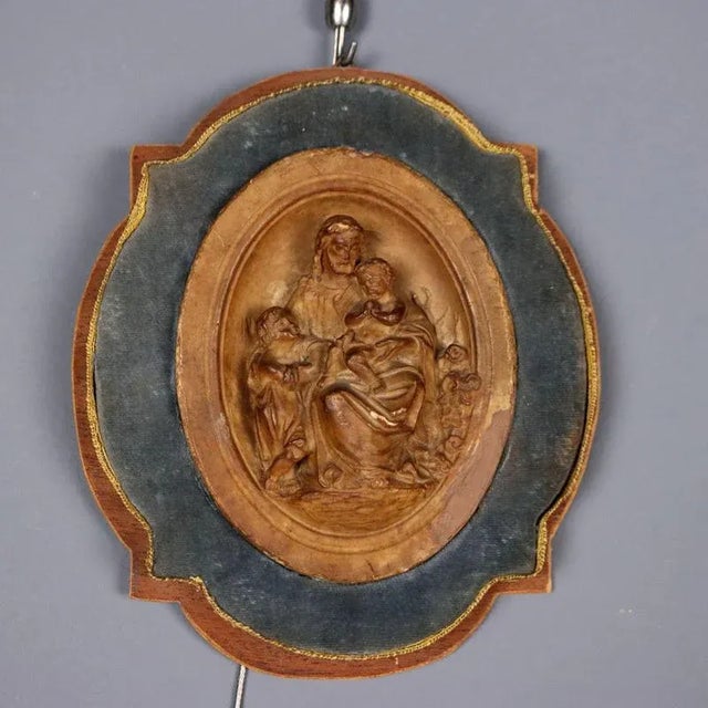 Patinated Plaster Bas-Reliefs, Set of 2 For Sale - Image 3 of 8