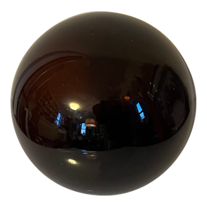 Antique 19th Century American Blown Glass Amber Witch's Ball