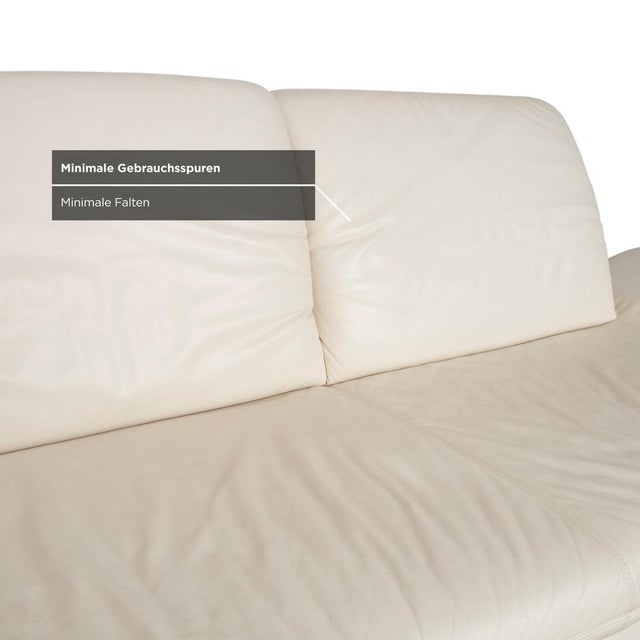 Rivoli 3-Seater Sofa in Cream Leather from Koinor For Sale - Image 9 of 16