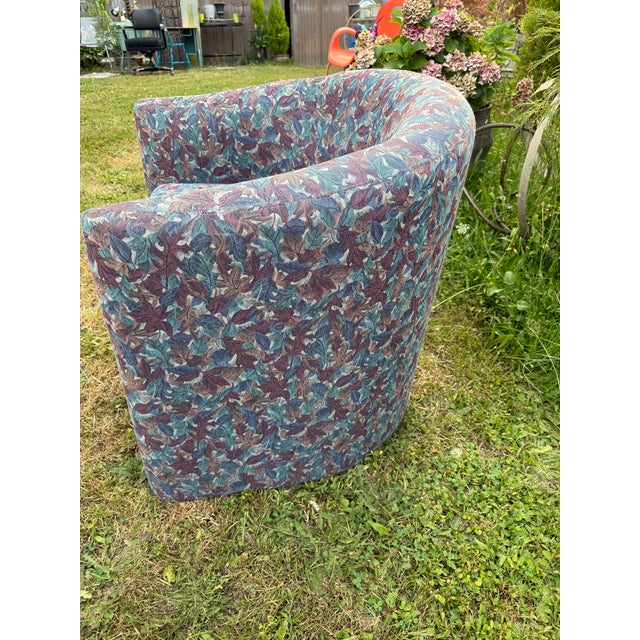 Weiman 1990s Postmodern Barrel "Nanden" Chair in the Style of Hans Weidmann For Sale - Image 4 of 9