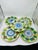 This is a vibrant set of six hand-painted ceramic plates with a rustic, Mediterranean or Italian majolica style. Each...