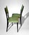 Ico Parisi Style – Set of 6 Ebonized Wood Chairs With Green Upholstery For Sale - Image 6 of 18