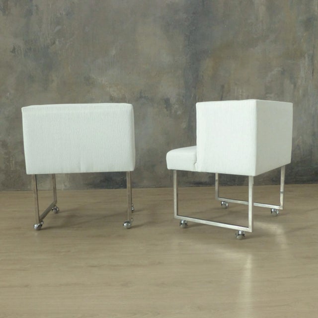 1960s White Armchairs, 1960s, Set of 4 For Sale - Image 5 of 17