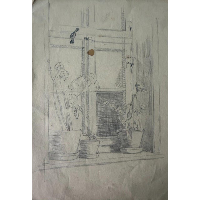 Heinrich Pforr, Father Pforr Kitchen Interior, Pencil on Paper For Sale - Image 9 of 13