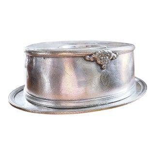 1920s Silver Plated Dome & Platter From the Baker Hotel in Dallas For Sale
