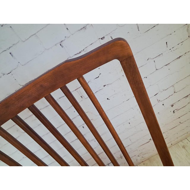 Mid-Century Dining Chairs in Teal Blue Velour by Greaves & Thomas, 1960s, Set of 6 For Sale - Image 14 of 18