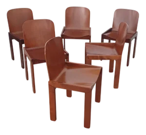 Bentwood Dining Chairs from Molteni, 1970s, Set of 6