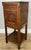 Antique French Oak Bedside Table with Marble Top For Sale - Image 3 of 11