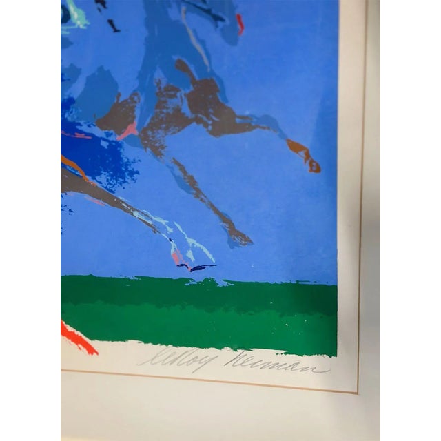 Wood Abstract Limited Edition Leroy Neiman Serigraph of an Equestrian For Sale - Image 7 of 8