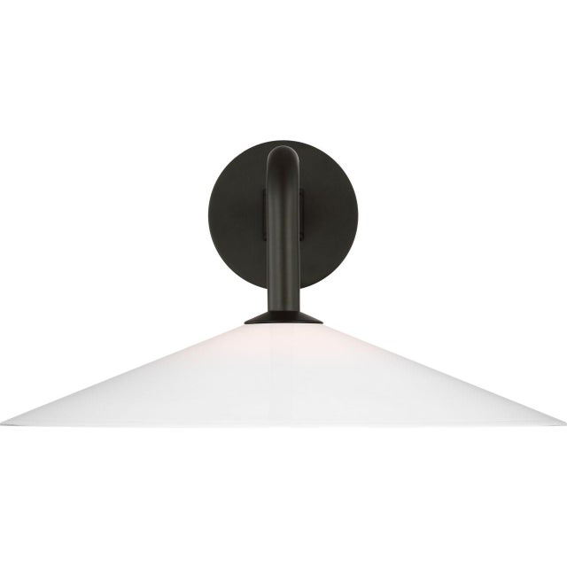 Ponce 9" Articulating Sconce in Modern Iron with Milk White Glass Shade Designer: Amber Lewis Finish: Modern Iron Height:...