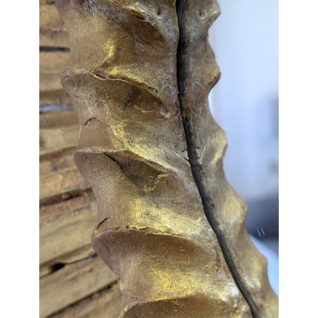 1950s Large Sun Mirror in Carved and Gilded Wood, 1950s For Sale - Image 5 of 18