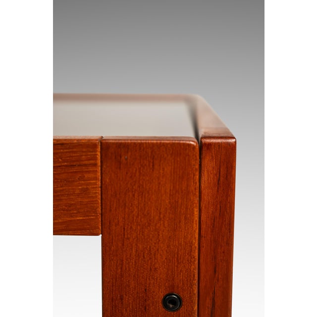 Mid-Century Danish Modern Coffee Table After Afra & Tobia Scarpa for Cassina in Teak Wood W/ Smoked Glass, C. 1970s For Sale - Image 13 of 16