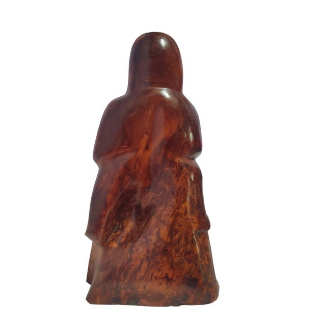 Figurative Sculpture of Woman with Niqab in Wood, 1960s For Sale - Image 9 of 14