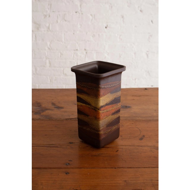 Mid 20th Century Royal Haeger “Earth Wrap” Geometric Form Vase For Sale - Image 5 of 11