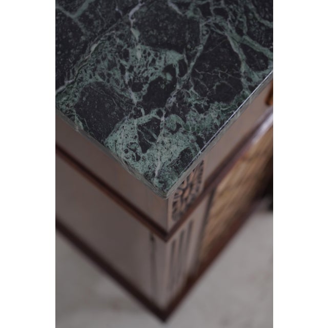 Vintage Cabinet Made Regency Marble Top Credenza For Sale - Image 16 of 18