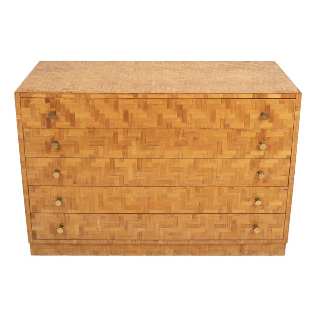 Pressed Bamboo Chest of Drawers from Vivai del Sud, 1970s For Sale