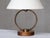 Brown Scandinavian Modern Ring Table Lamp in Brass, Walnut and Silk, Sweden, 1940s For Sale - Image 8 of 11