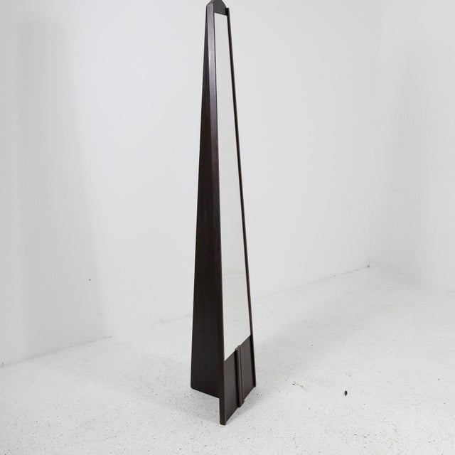 Wood Wooden Floor Mirror, 1970s For Sale - Image 7 of 11