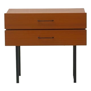 Mid-Century Bedside Table with Drawers, 1950s For Sale