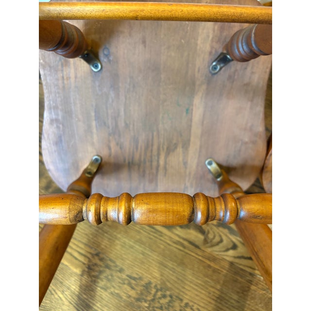 Cushman of Vermont Pair of 1949 Cushman Colonial Creations Solid Maple Early American Side Chairs For Sale - Image 4 of 12