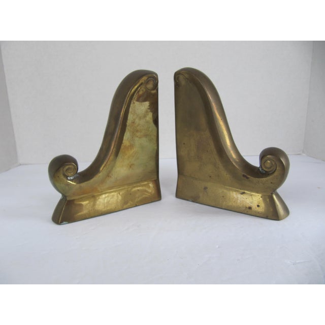 Vintage Brass Scroll Bookends Chairish