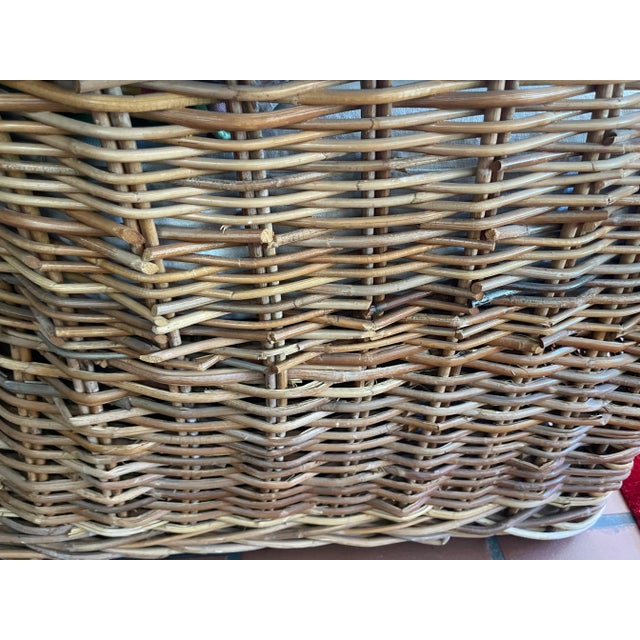 Wood Vintage Wicker Veranda Lounge Chair For Sale - Image 7 of 9