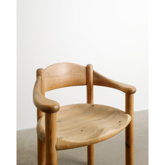Beige Mid-Century Modern Danish Sculptural Wooden Dining Chairs by Rainer Daumiller & Hirtshals Sawmill, 1970s, Set of 8 For Sale - Image 8 of 10