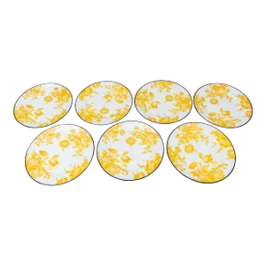 Mid 20th Century Bill Goldsmith Site Corot Limoges France Potpourri Salad Plates- Set of 7