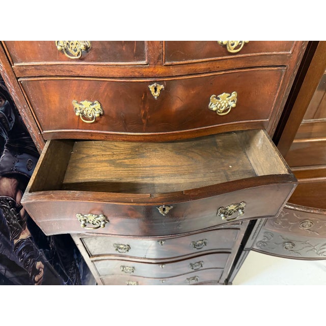 Vintage Mahogany Chest on Chest, 1920s For Sale - Image 10 of 15