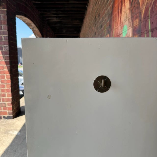 Metal Tommi Parzinger for Parzinger Originals White Lacquer Tall Dresser With Brass Accents For Sale - Image 7 of 12