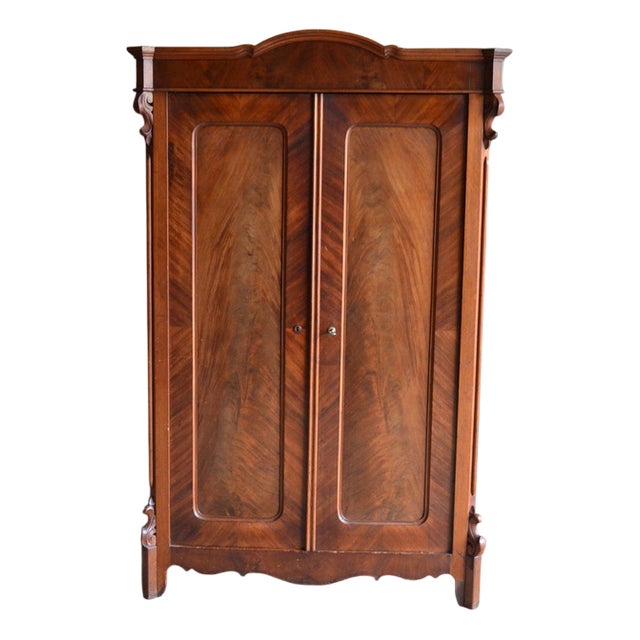 Art Deco Walnut Girls Cupboard For Sale