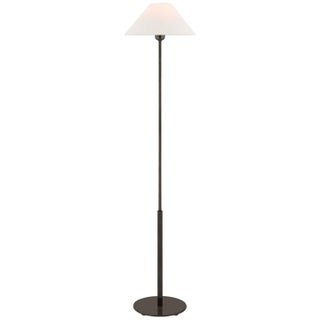 J. Randall Powers by Visual Comfort Signature Hackney Cordless Floor Lamp in Bronze with Linen Shade For Sale