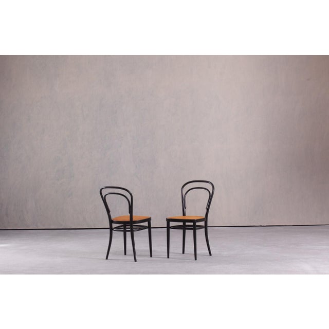 Vintage No. 214 Chairs from Thonet, Austria, 1970s, Set of 2 For Sale - Image 4 of 11