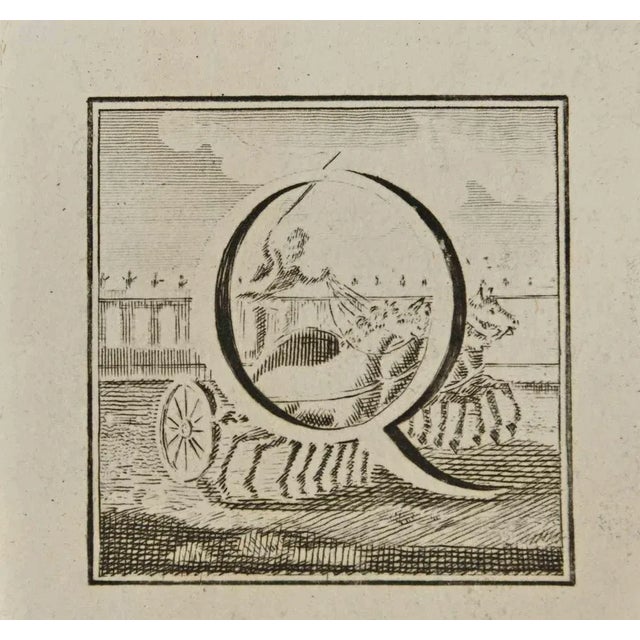 Letter of the Alphabet Q, from the series "Antiquities of Herculaneum", is an etching on paper realized by Luigi...