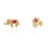 Art Deco 18k Solid Gold Art Deco Elephant Earrings With Ruby & Diamonds- A Pair For Sale - Image 3 of 11