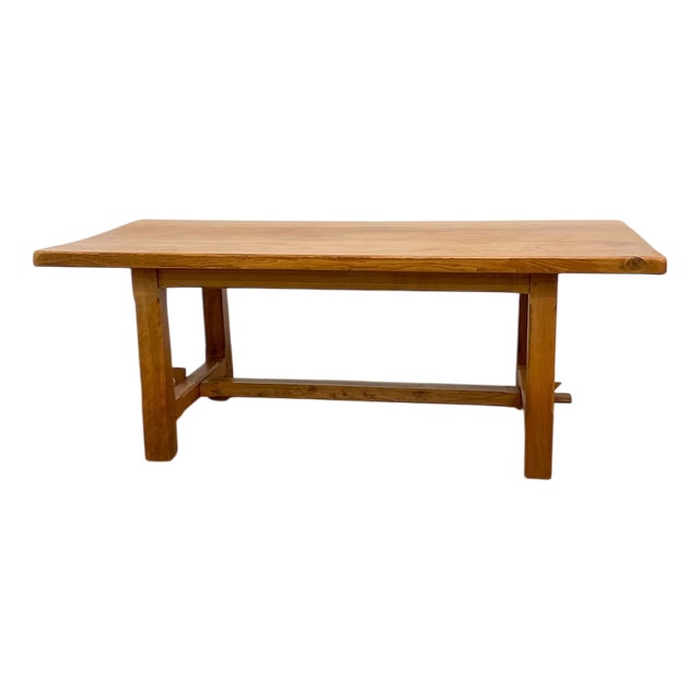 Vintage Elm Farm Table, 1950s For Sale
