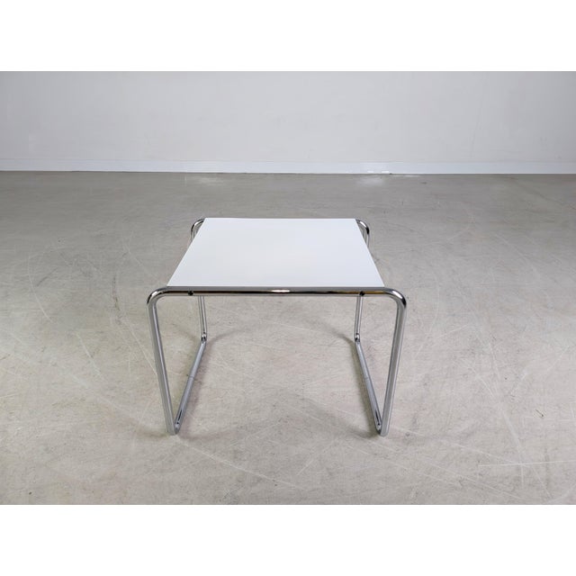 Beautiful vintage "Laccio 1" coffee/side table by Knoll International for sale. Designed by Marcel Breuer, this piece...