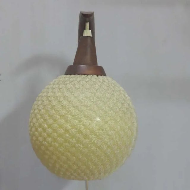 Mid-Century Modern Mid-Century Danish Teak & Plastic Wall Lamp For Sale - Image 3 of 6