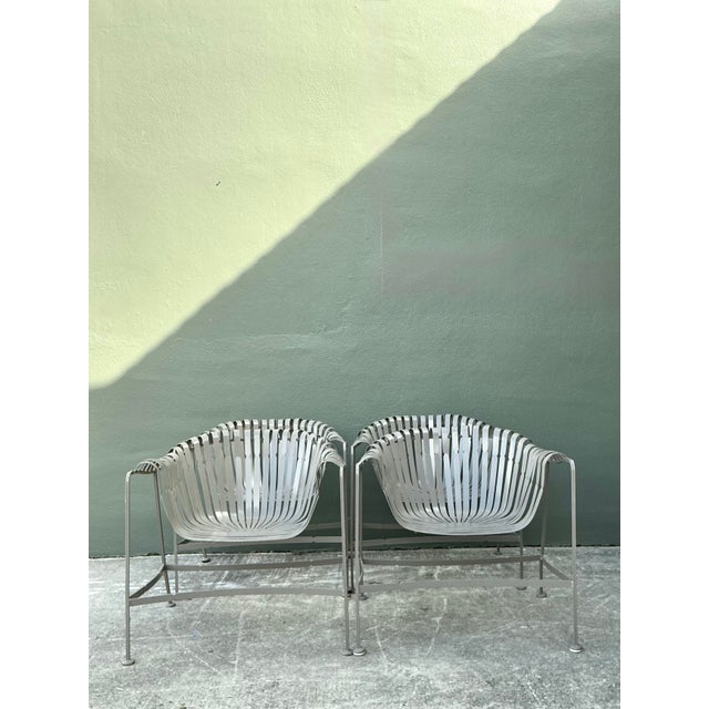 Vintage MCM Woodard Sunburst Strap Chairs - Set of 4 For Sale In West Palm - Image 6 of 10