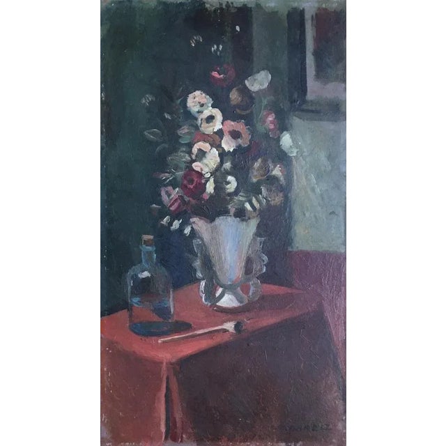 Georges Darel, Nature morte à la Pipe, Oil on Cardboard For Sale - Image 5 of 5
