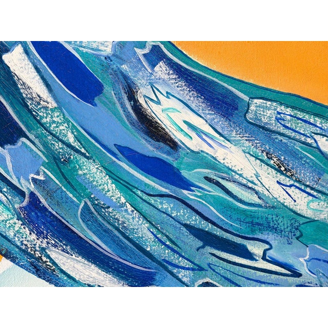 Mid 20th Century Large Format Mid-Century Modern Abstract Oil Painting Progression No 13 by Peabody - 72” For Sale - Image 11 of 14