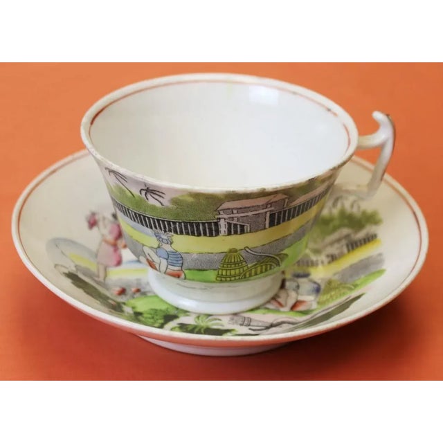 White 19th Century Chinoiserie Palm Tree Motif Tea Service - Set of 11 For Sale - Image 8 of 9