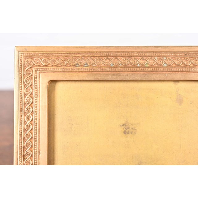 Metal Tiffany Studios New York Adam Bronze Doré Desk Calendar Frame or Picture Frame For Sale - Image 7 of 12