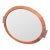 Antique Early 20th Century Victorian/ Arts & Crafts Style Oak Oval Wall Mirror For Sale