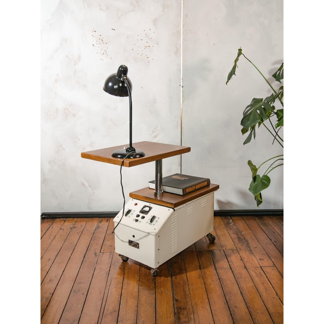 Vintage Famed Lamp Cart with Oak Tops, 1960s For Sale - Image 15 of 18