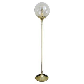 Floor Lamp with Trumpet Foot in Brass from Doria Leuchten, 1960s For Sale