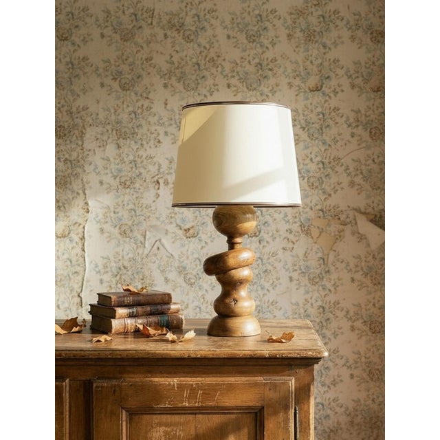 Sold without a lampshade. Magnificent, imposing table lamp in a mid-century Scandinavian design style. It features a...