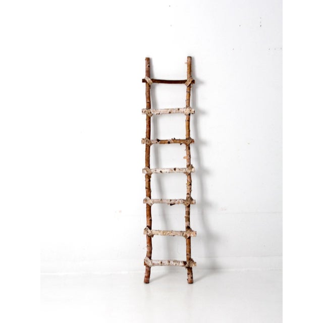 Vintage Rustic Birch Ladder For Sale - Image 12 of 12