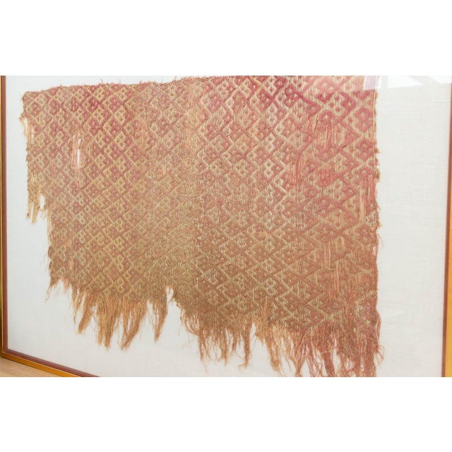 Museum Quality Paracas Pre-Columbian Framed Textile For Sale - Image 4 of 7